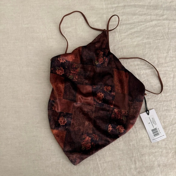 NWT We Wore What Velvet Bikini Set in Saddle - Picture 3 of 11